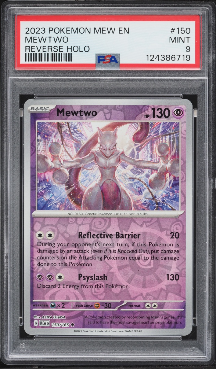 2023 Pokemon Scarlet & Violet 151 Reverse Holo Mewtwo #150 PSA 9 MINT