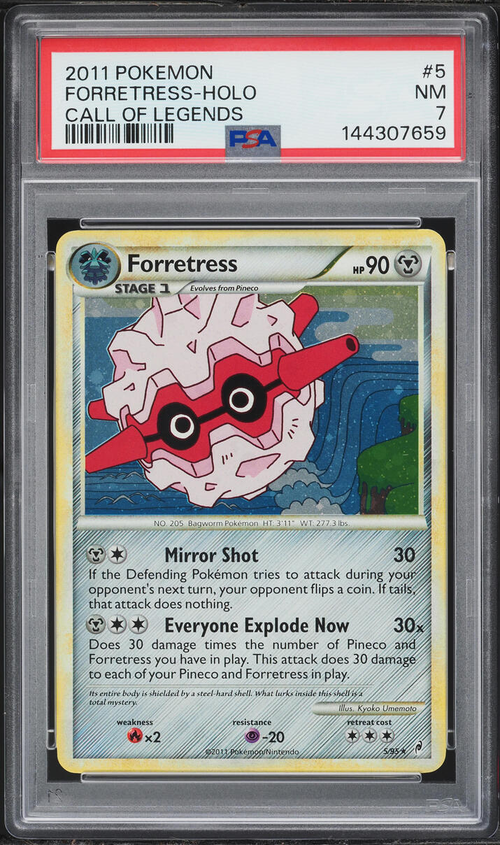 2011 Pokemon Call Of Legends Holo Forretress #5 PSA 7 NRMT