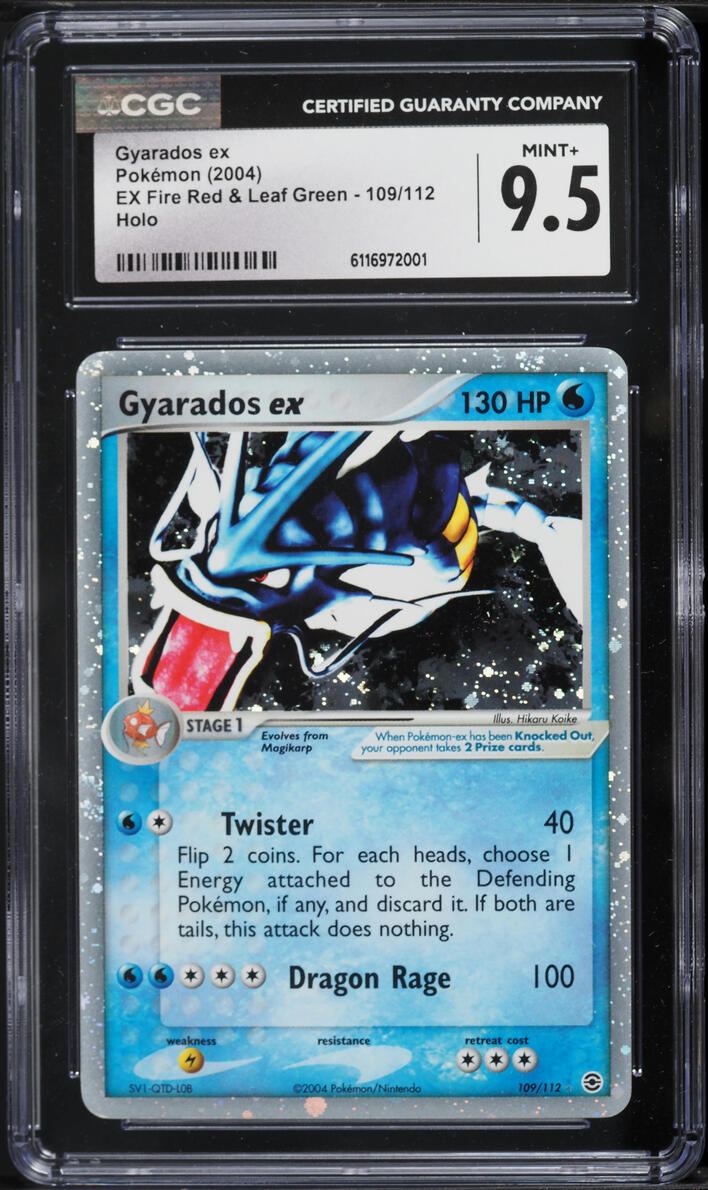 2004 Pokemon EX Fire Red & Leaf Green Holo Gyarados ex #109 CGC 9.5 MINT+