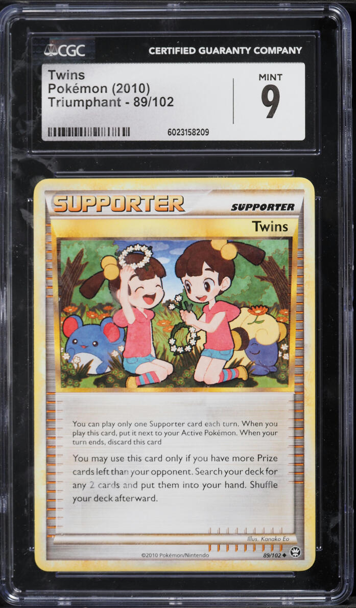 2010 Pokemon HeartGold & SoulSilver Triumphant Twins #89 CGC 9 MINT