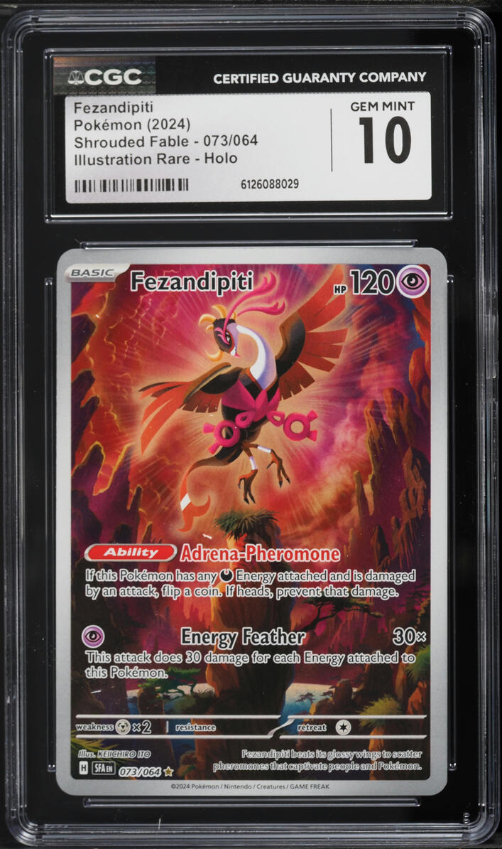 2024 Pokemon Scarlet & Violet Shrouded Fable IR Fezandipiti #73 CGC 10 GEM MINT