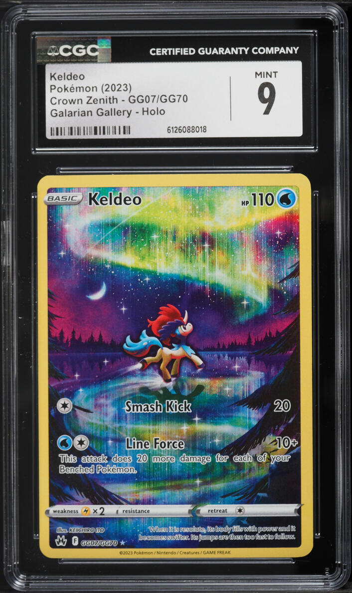 2023 Pokemon Sword & Shield Crown Zenith Alt Art Keldeo #GG07 CGC 9 MINT