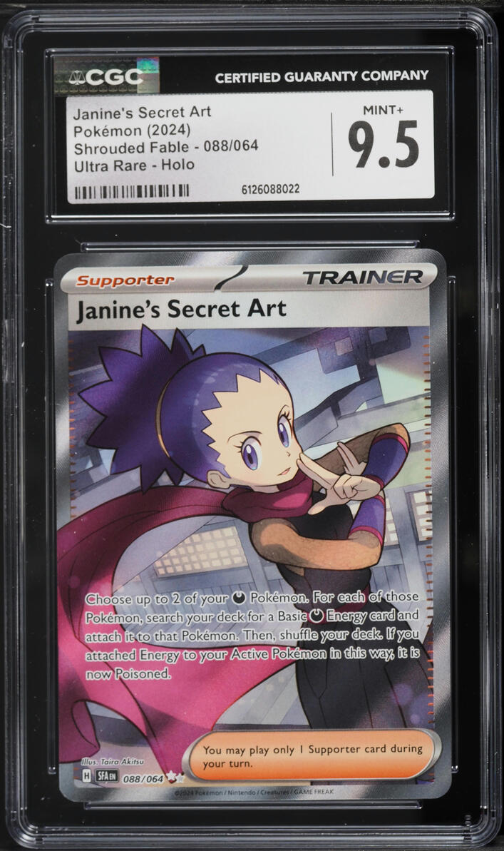 2024 Pokemon Scarlet & Violet Shrouded Fable Holo Janine's Secret Art #88 CGC 9.5 MINT+