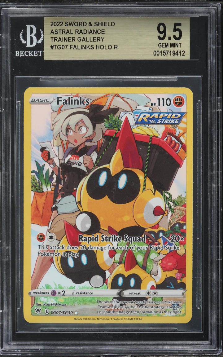 2022 Pokemon Sword & Shield Astral Radiance CHR Falinks #TG07 BGS 9.5 GEM MINT