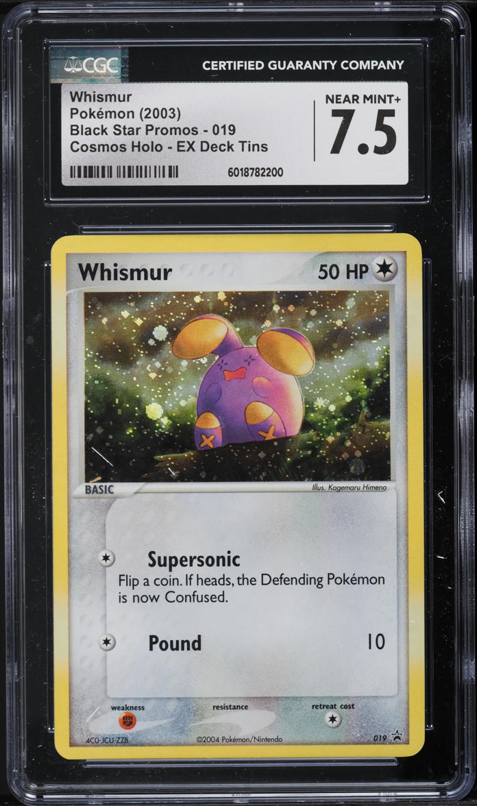 2003 Pokemon EX Black Star Promo Cosmos Holo EX Deck Whismur #19 CGC 7.5 NRMT+