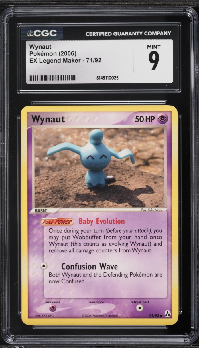 2006 Pokemon Ex Legend Maker Wynaut #71 CGC 9 MINT