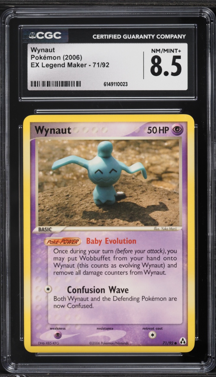 2006 Pokemon EX Legend Maker Wynaut #71 CGC 8.5 NM-MT+