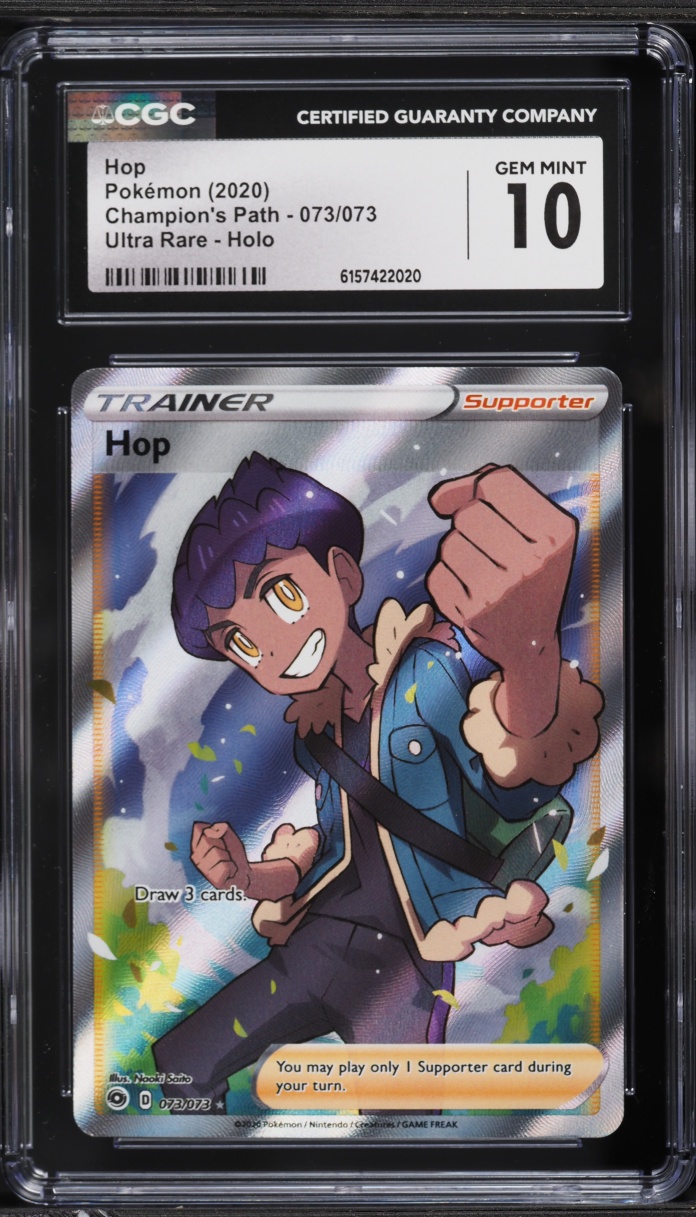 2020 Pokemon Sword & Shield Champion's Path Full Art Hop #73 CGC 10 GEM MINT