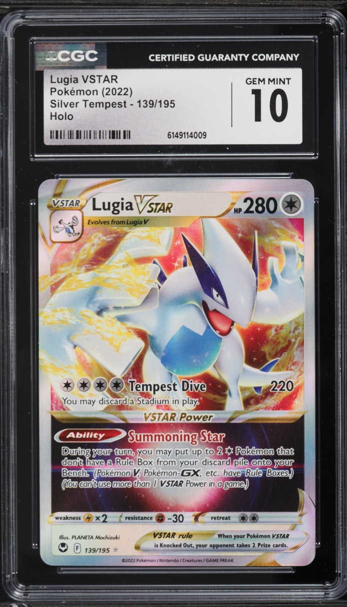 2022 Pokemon Sword & Shield Silver Tempest Holo Lugia VSTAR #139 CGC 10 GEM MINT