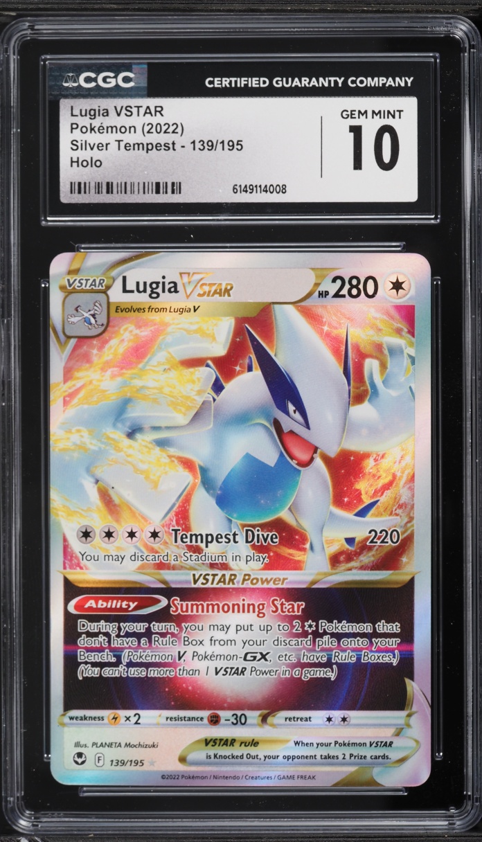 2022 Pokemon Sword & Shield Silver Tempest Holo Lugia VSTAR #139 CGC 10 GEM MINT