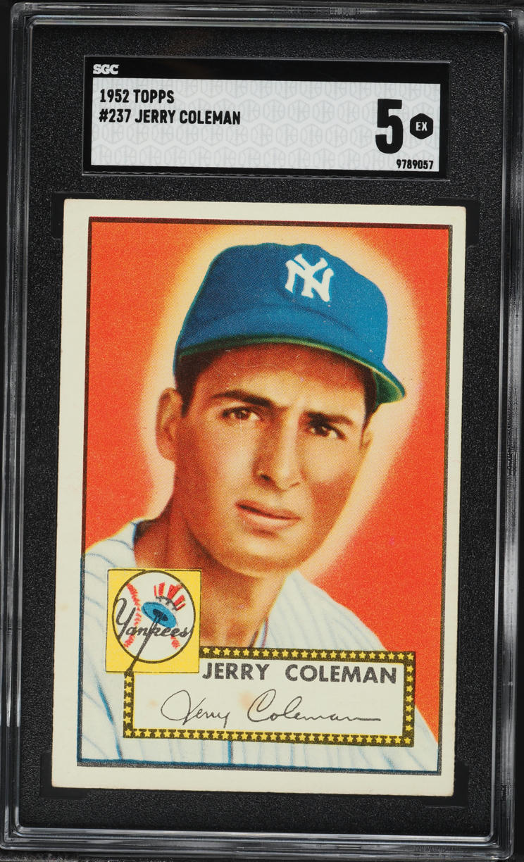 1952 Topps Jerry Coleman #237 SGC 5 EX