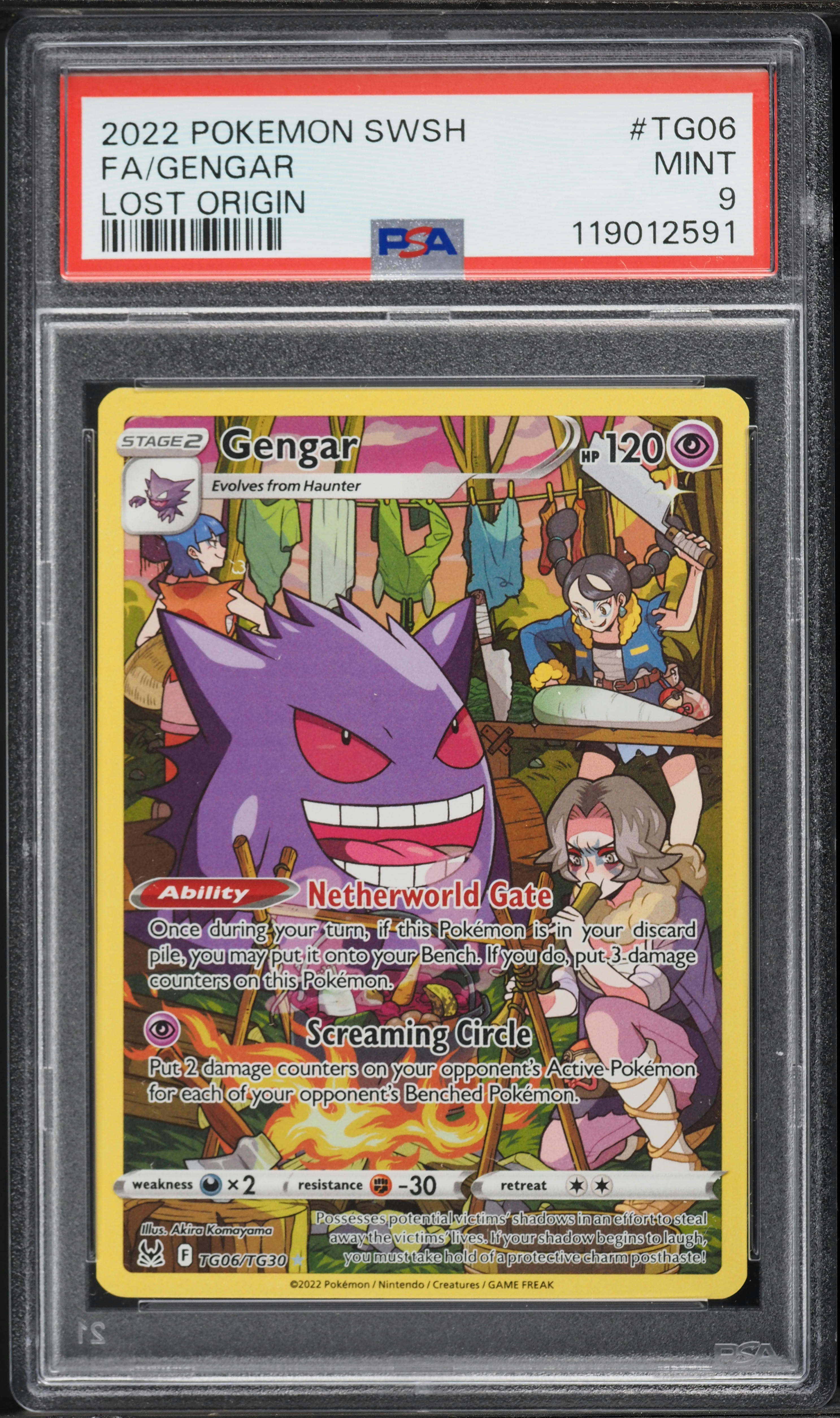 2022 Pokemon Sword & Shield Lost Origin CHR Gengar #TG06 PSA 9 MINT