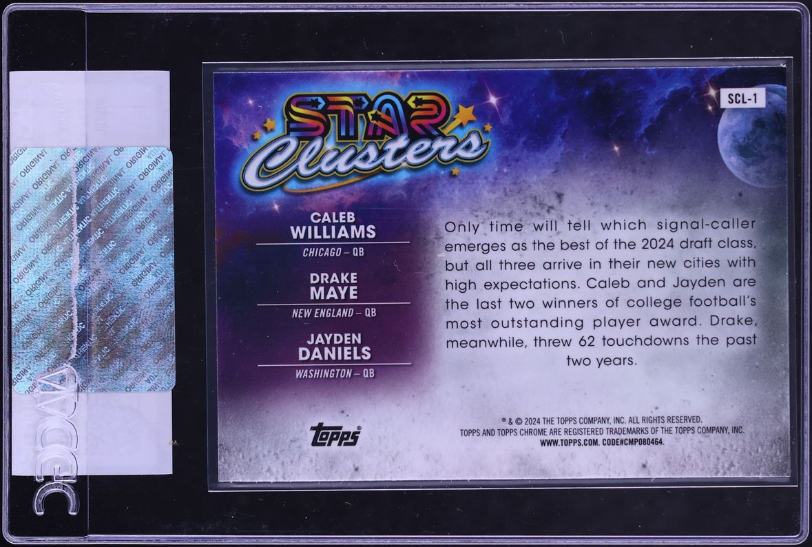 2024 Topps Chrome Cosmic Star Clusters Williams Maye Daniels ROOKIE #SCL-1 CGC AUTH