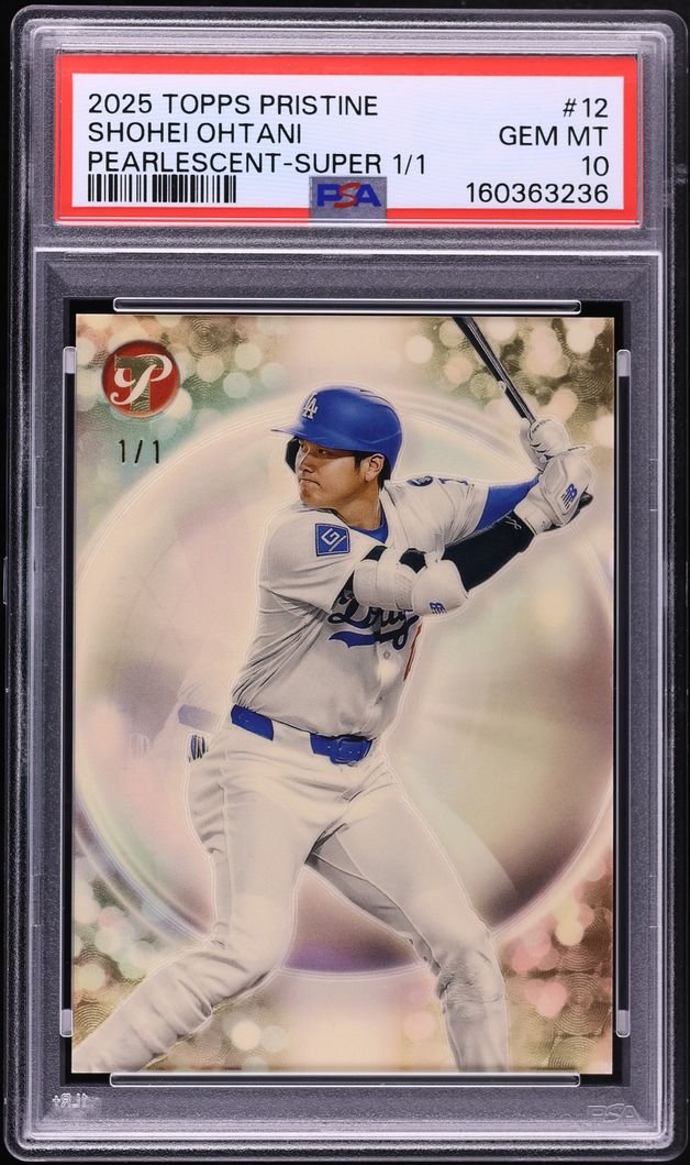 2025 Topps Pristine Pearlescent Superfractor Shohei Ohtani 1/1 #PE-12 PSA 10 GEM MINT