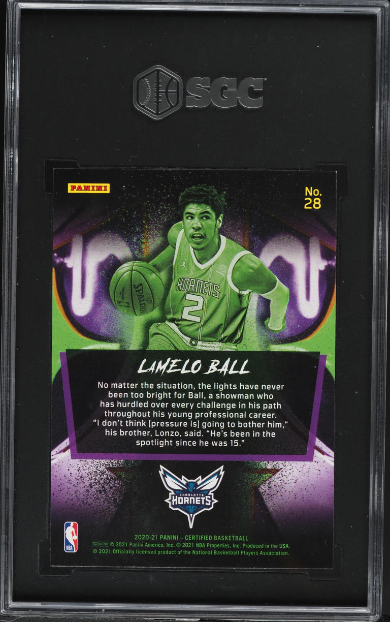 2020 Panini Certified 2020 LaMelo Ball ROOKIE #28 SGC 9.5 MINT+