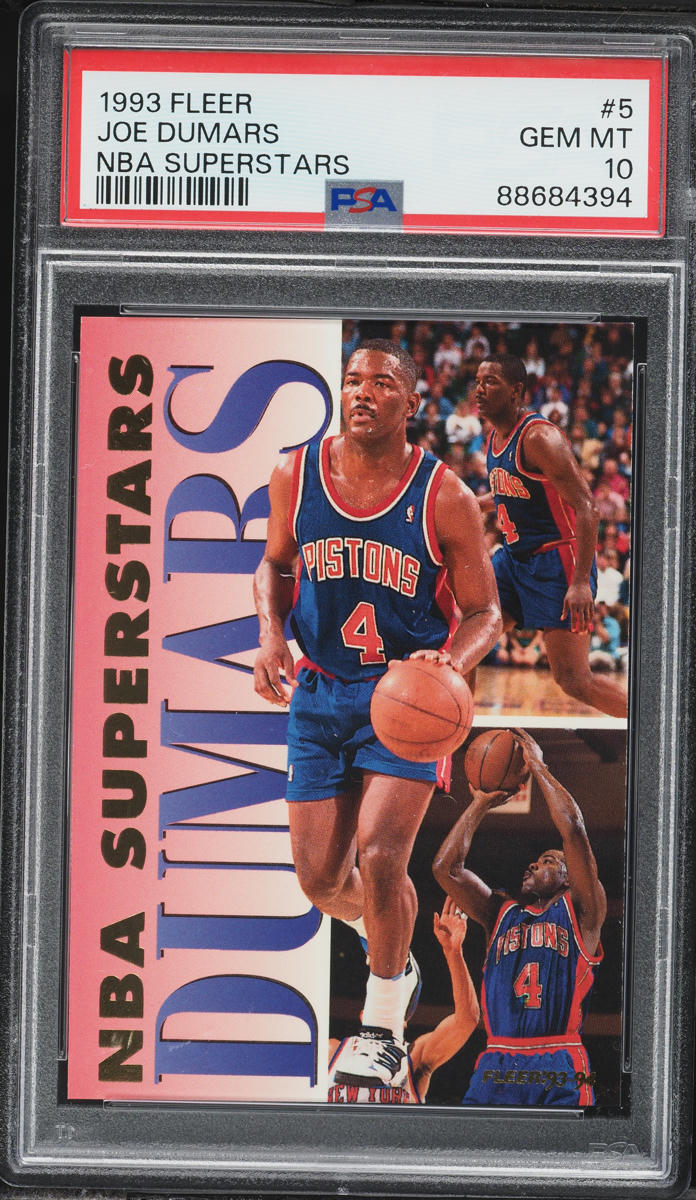 1993 Fleer NBA Superstars Joe Dumars #5 PSA 10 GEM MINT