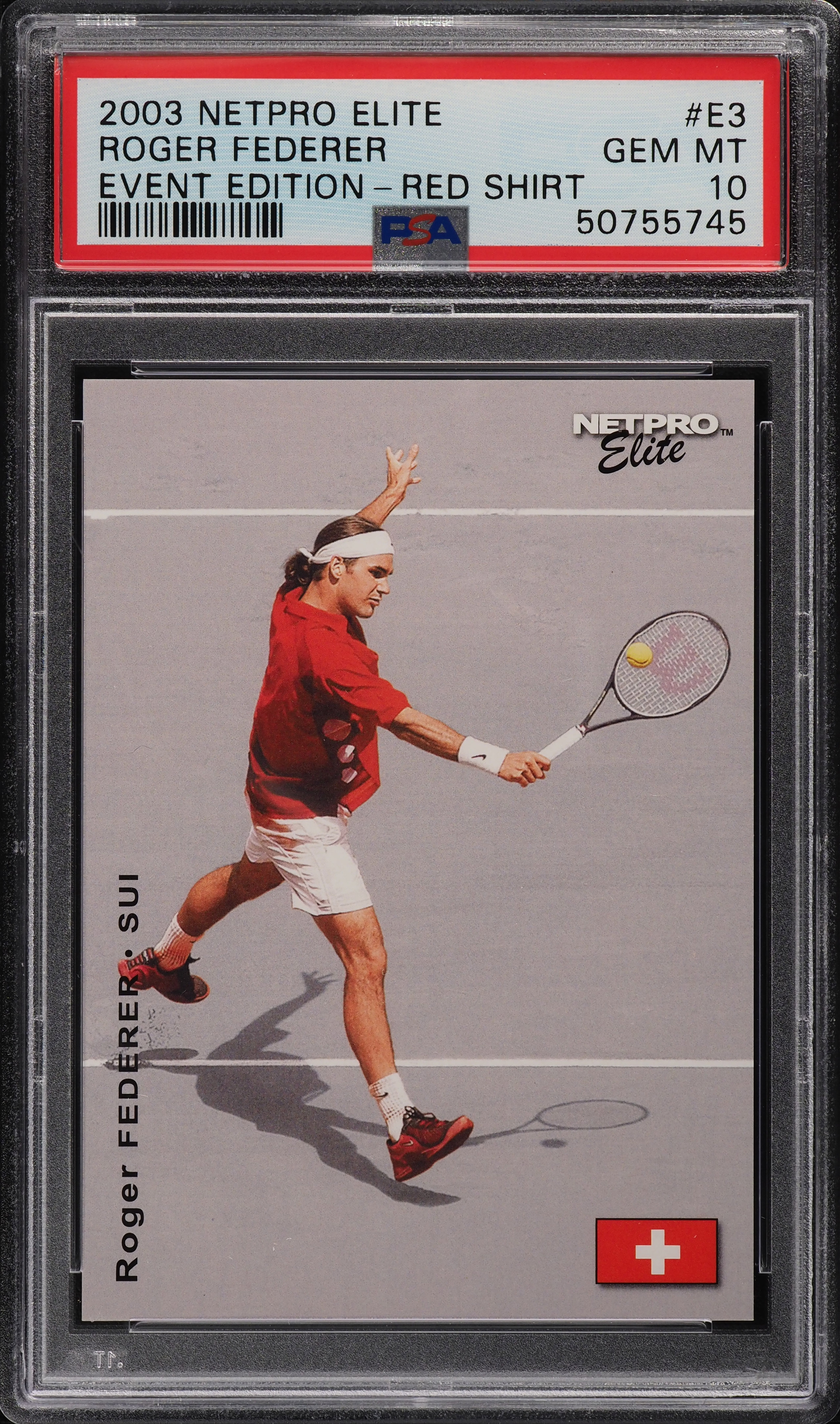 その他 2003 Netpro Elite Roger Federer PSA10 Roger Federer Rookie 2003 NetPro Elite Event Starter #S2 PSA