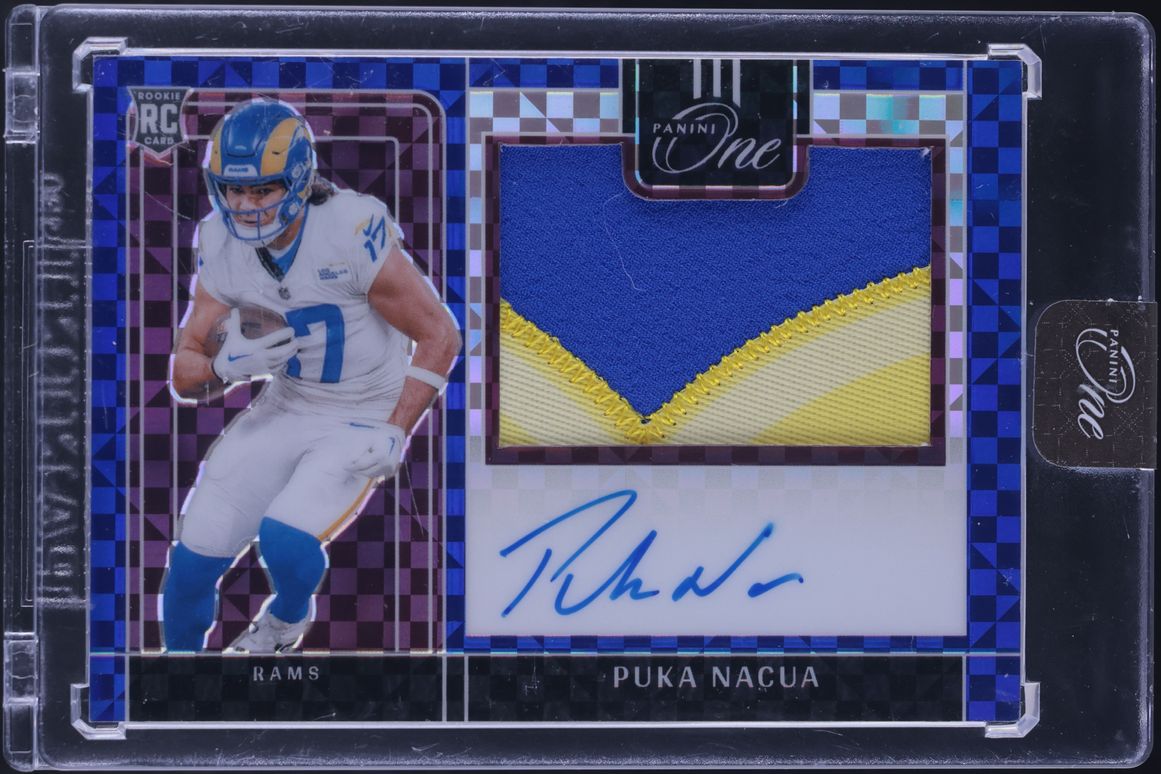 2023 Panini One Precision Blue Puka Nacua ROOKIE PATCH AUTO /75 #307 on ...