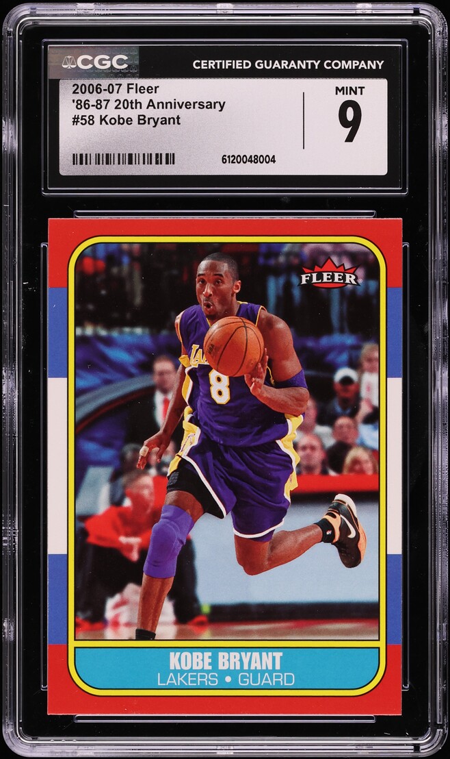 2006 Fleer '86 20th Anniversary Kobe Bryant #58 CGC 9 MINT