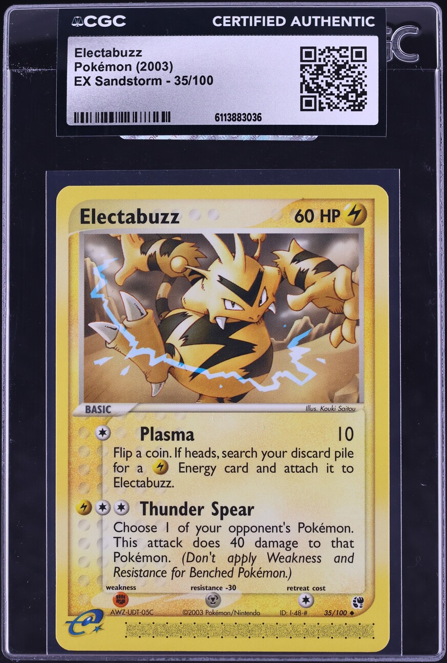 2003 Pokemon EX Sandstorm Electabuzz #35 CGC AUTH