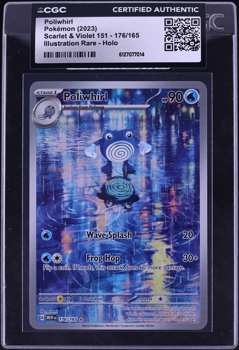 2023 Pokemon Scarlet & Violet 151 IR Poliwhirl #176 CGC AUTH