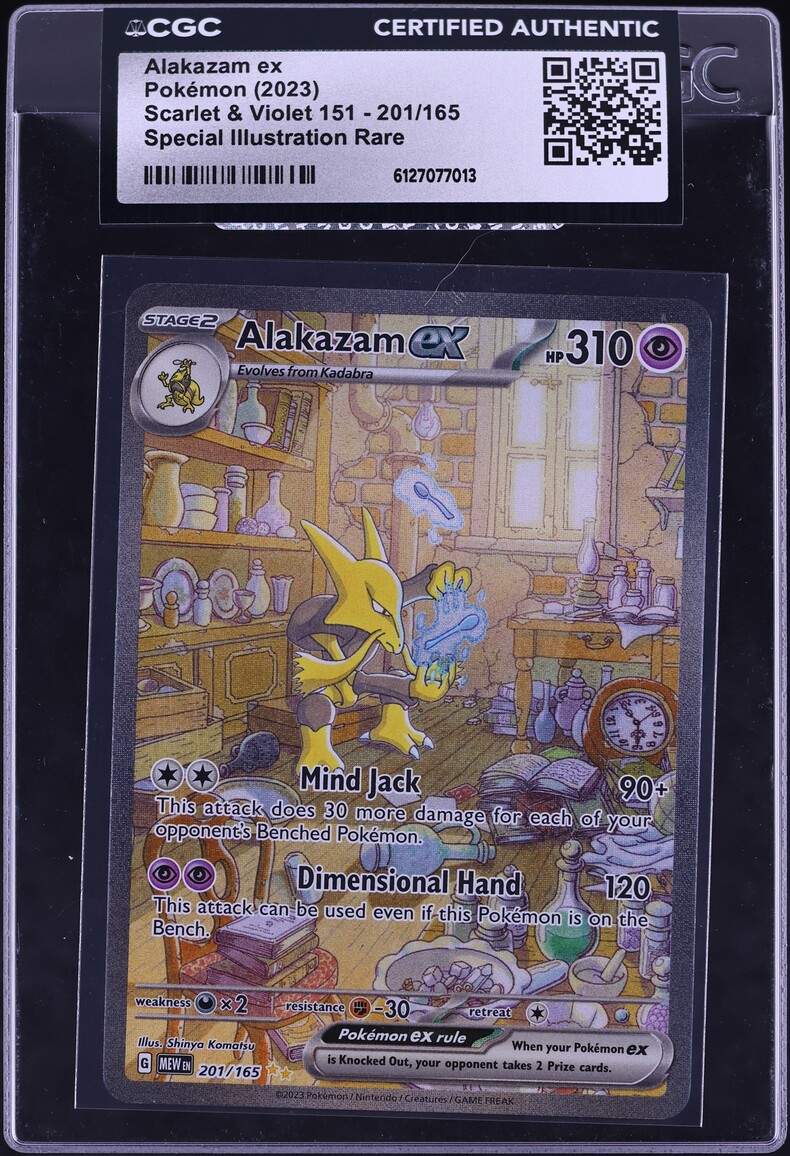 2023 Pokemon Scarlet & Violet 151 SIR Alakazam ex #201 CGC AUTH