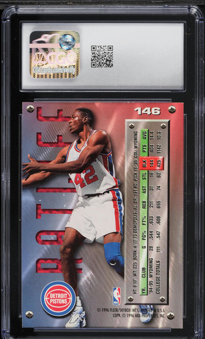 1995 Metal Basketball Theo Ratliff ROOKIE #146 CGC 9 MINT