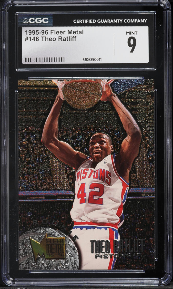 1995 Metal Basketball Theo Ratliff ROOKIE #146 CGC 9 MINT