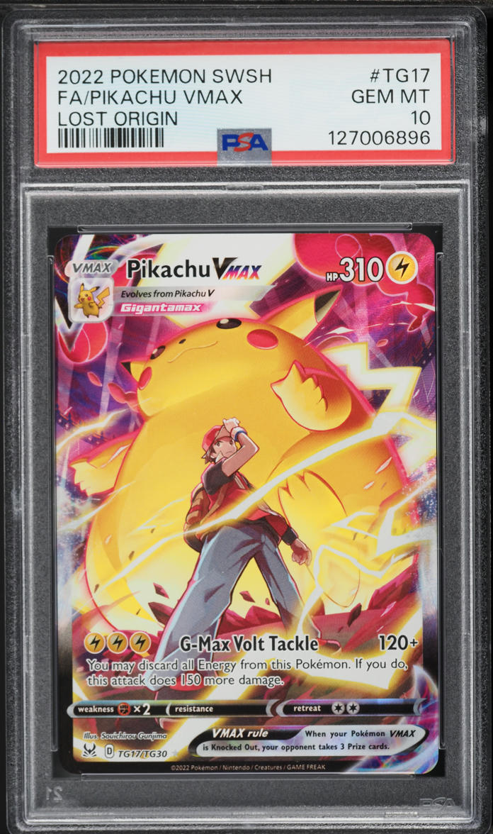 2022 Pokemon Sword & Shield Lost Origin TG Pikachu VMAX #TG17 PSA 10 GEM MINT