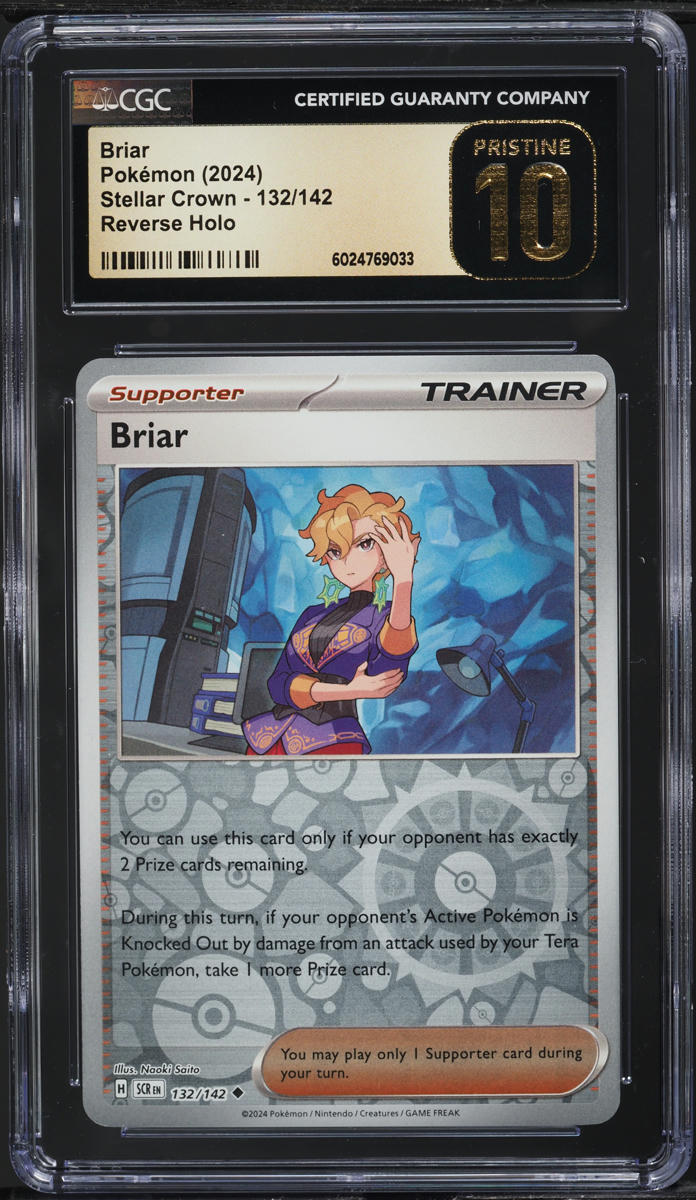 2024 Pokemon SV Stellar Crown Reverse Holo Briar #132 CGC 10 PRISTINE