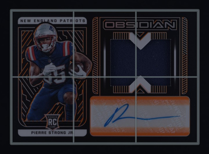 2022 Panini Obsidian E/E Orange Pierre Strong Jr RC PATCH AUTO /99 #236 MBA AUTH