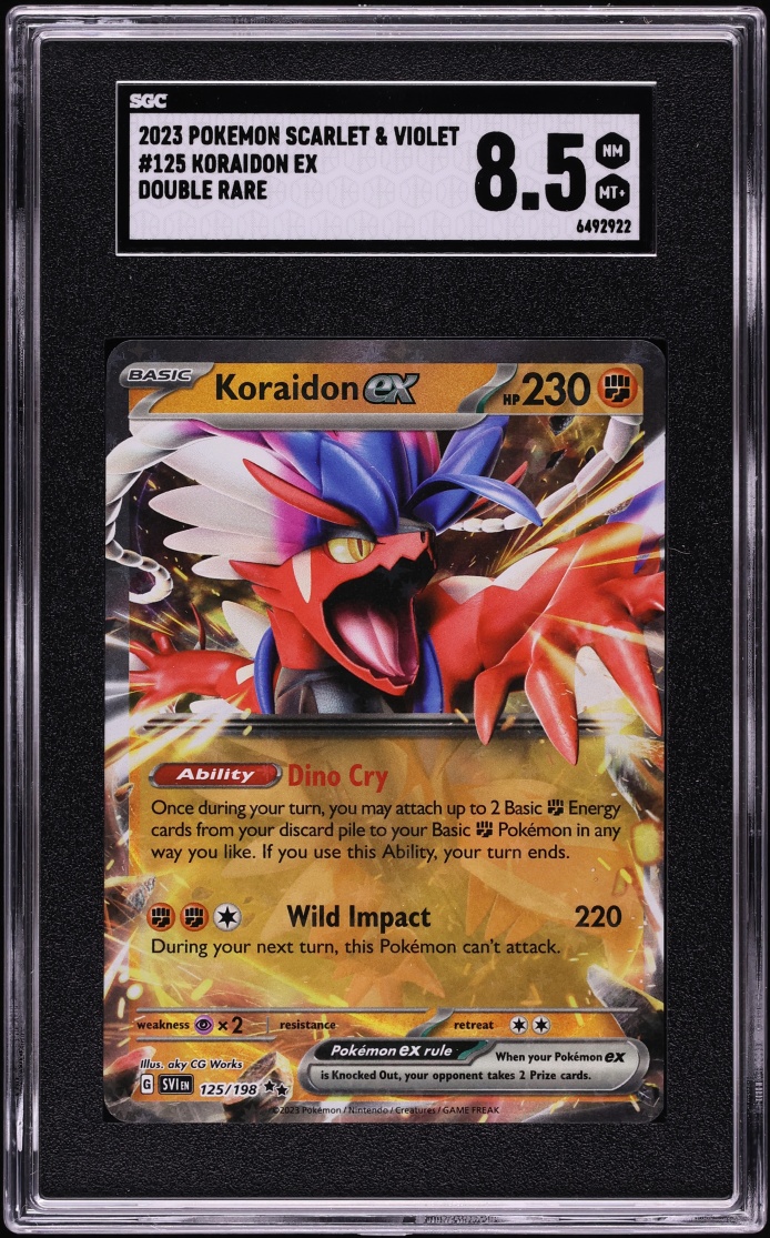 2023 Pokemon Scarlet & Violet Koraidon EX #125 SGC 8.5 NM-MT+