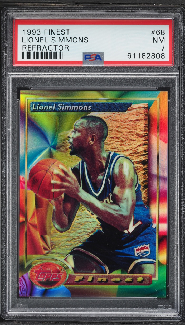1993 Finest Refractor Lionel Simmons #68 PSA 7 NRMT
