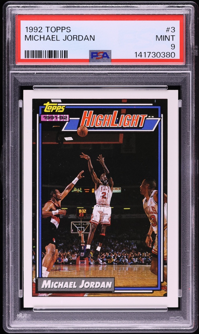 1992 Topps Basketball Michael Jordan #3 PSA 9 MINT
