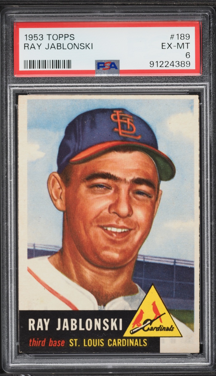 1953 Topps Ray Jablonski #189 PSA 6 EXMT