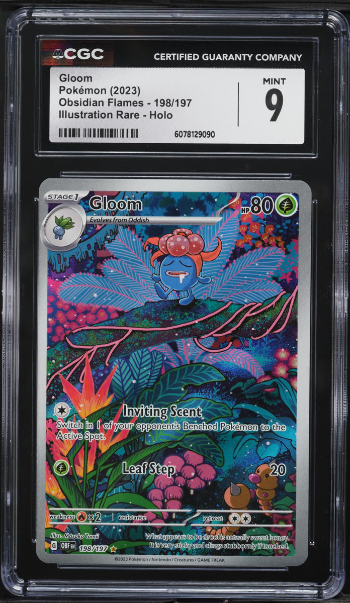 2023 Pokemon Scarlet & Violet Obsidian Flames IR Gloom #198 CGC 9 MINT