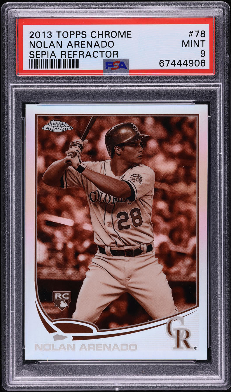 2013 Topps Chrome Sepia Refractor Nolan Arenado ROOKIE /75 #78 PSA 9 MINT
