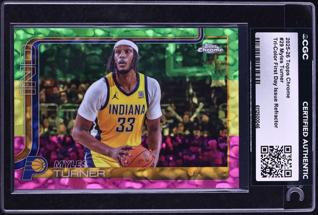 2023 Select Tie-Dye Prizm Myles Turner PATCH AUTO /25 #AMTUR PSA 8
