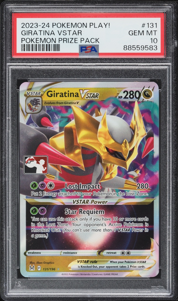 2023 Pokemon Sword & Shield Play! Prize Pack Holo Giratina VSTAR #131 PSA 10 GEM MINT