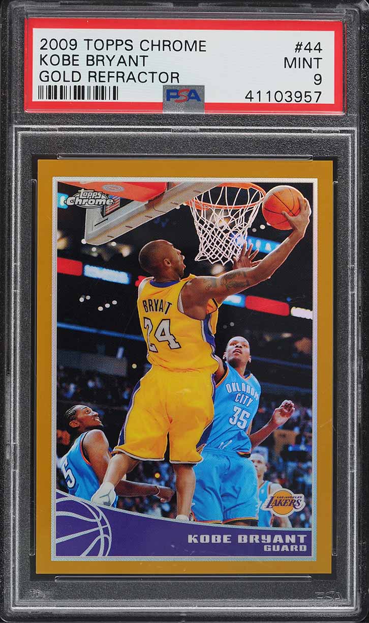 2009 Topps Chrome Gold Refractor Kobe Bryant /50 #44 PSA 9 MINT