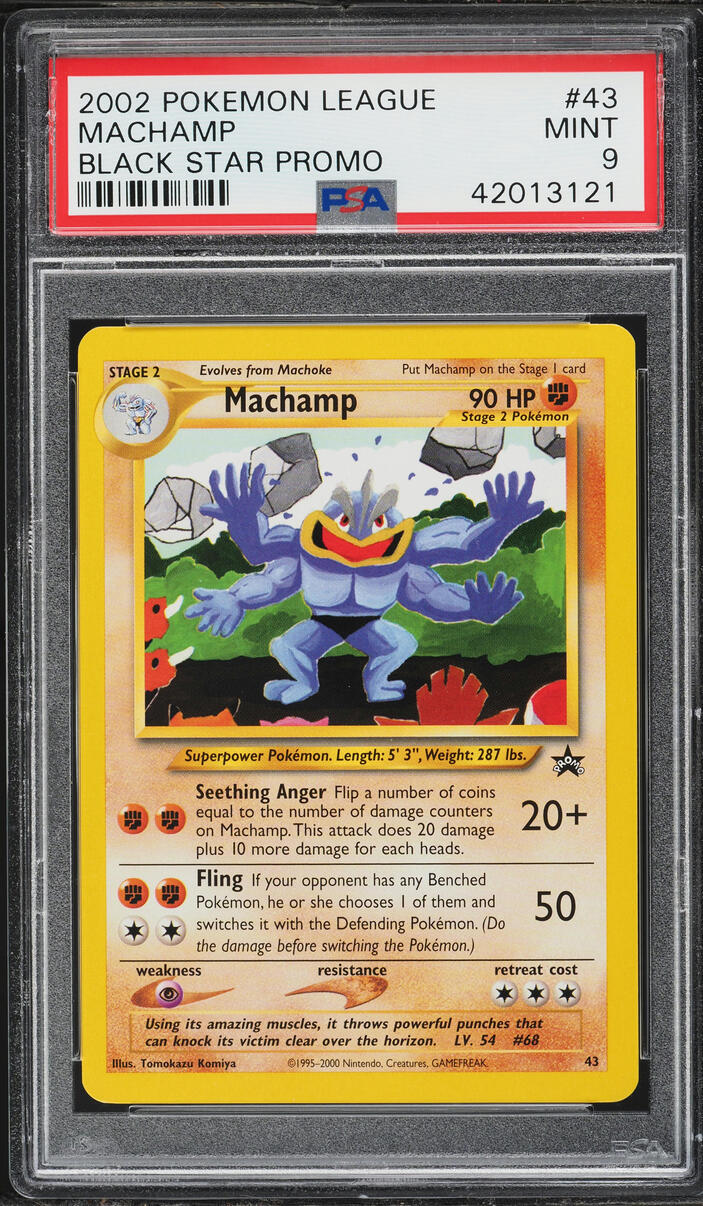 2002 Pokemon League Promo Machamp #43 PSA 9 MINT