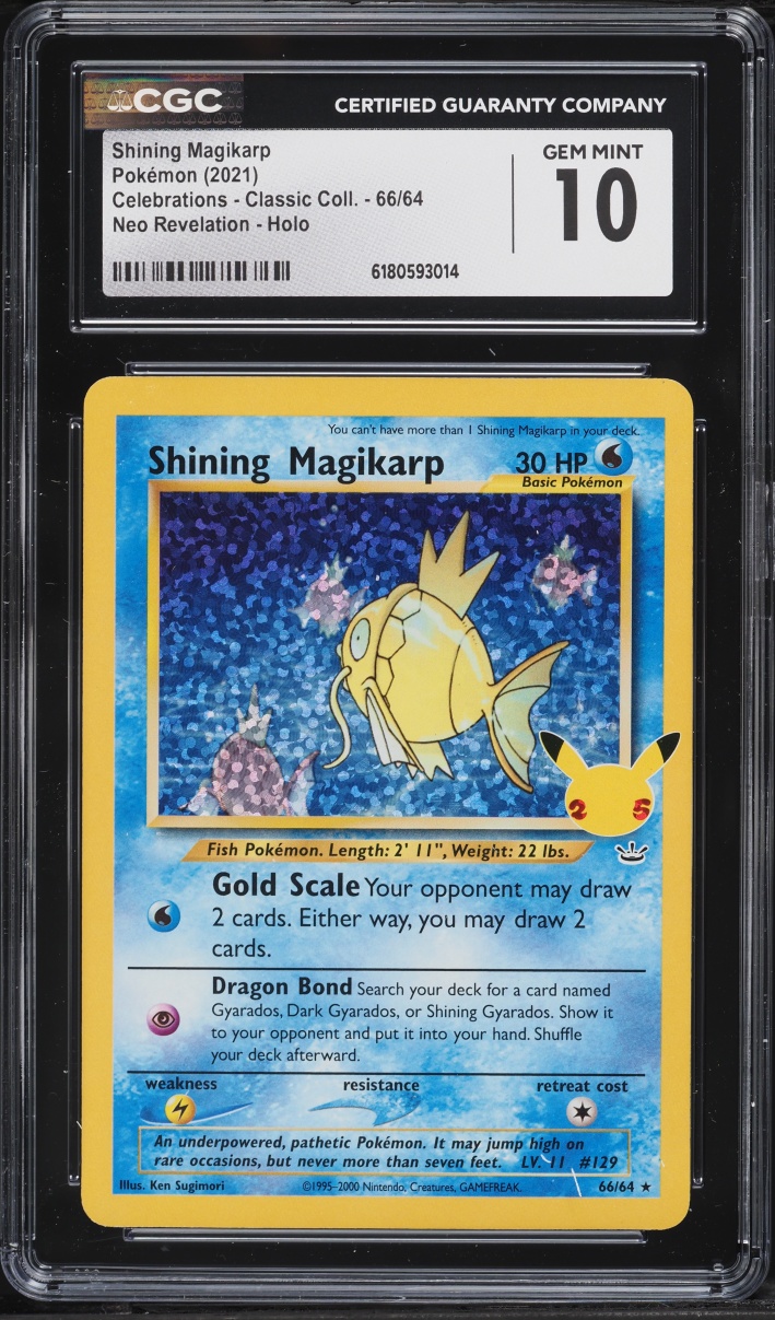 2021 Pokemon SWSH Celebrations Classic Collection Holo Shining Magikarp #66 CGC 10 GEM MINT