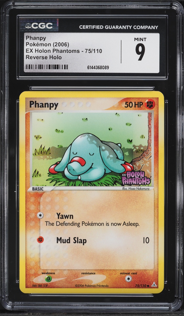 2006 Pokemon EX Holon Phantoms Reverse Holo Phanpy #75 CGC 9 MINT