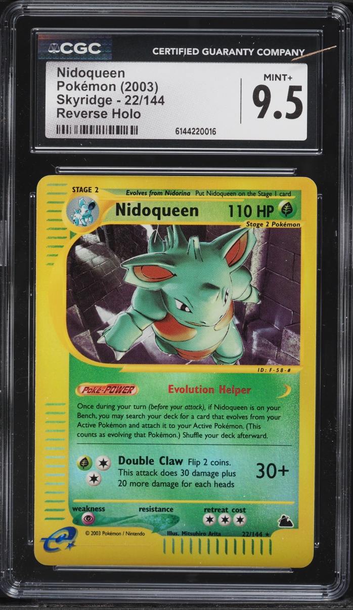 2003 Pokemon Skyridge Reverse Holo Nidoqueen #22 CGC 9.5 MINT+