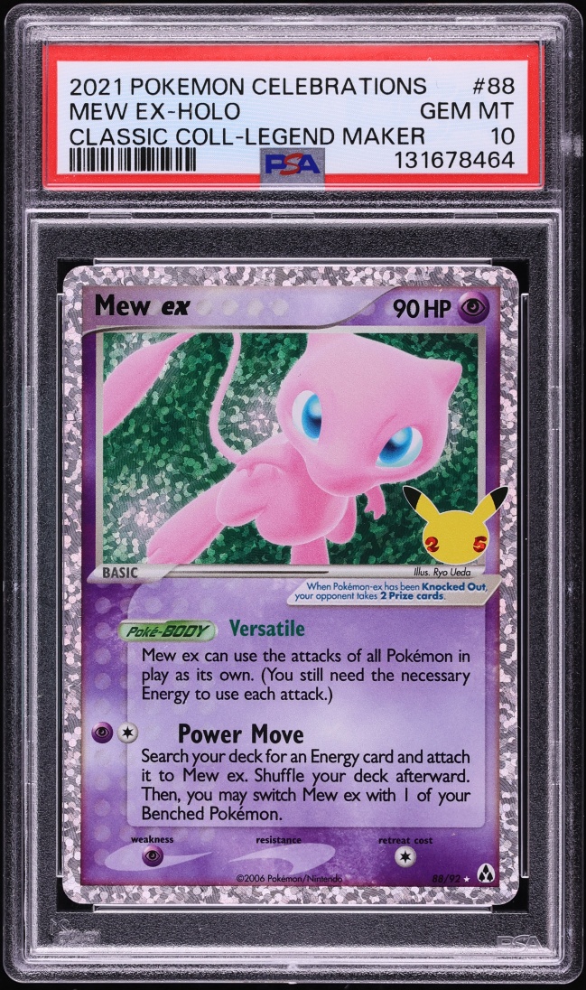 2021 Pokemon Sword & Shield Celebrations Classic Collection Holo Mew ex #88 PSA 10 GEM MINT