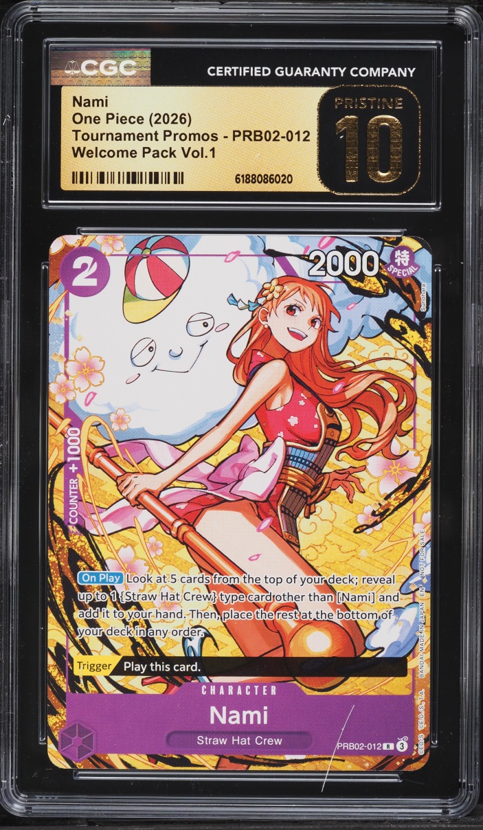 2026 One Piece Promo Welcome Pack Vol.1 Nami #PRB02-012 CGC 10 PRISTINE