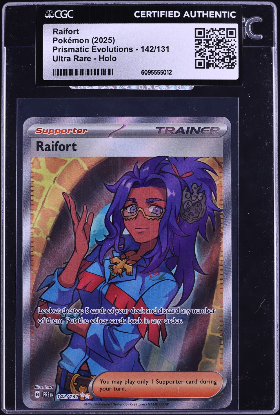 2025 Pokemon Scarlet & Violet Prismatic Evolutions Full Art Raifort ...