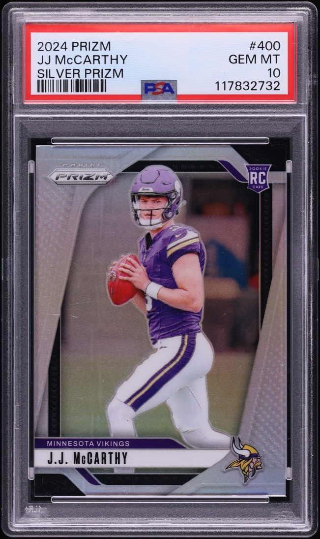 2024 Panini Prizm Silver J.J. McCarthy ROOKIE #400 PSA 10 GEM MINT