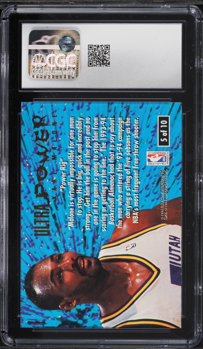 1994 Ultra Power Karl Malone #5 CGC 9 MINT