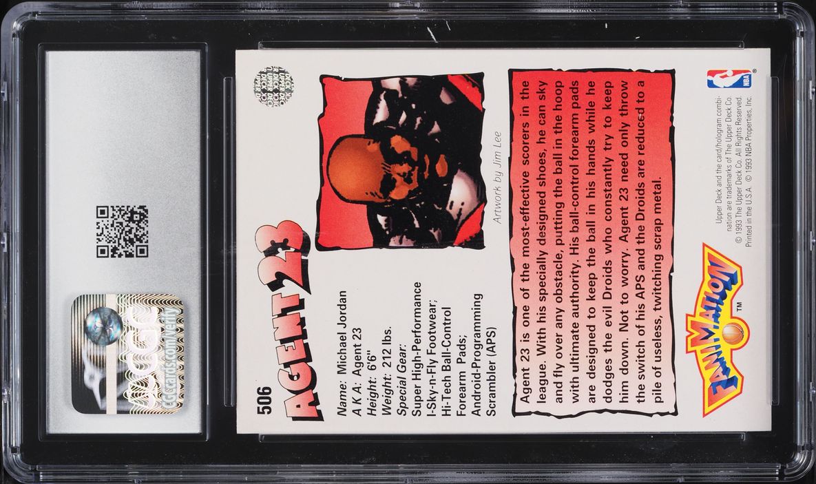 1992 Upper Deck Fanimation Michael Jordan #506 CGC 9 MINT